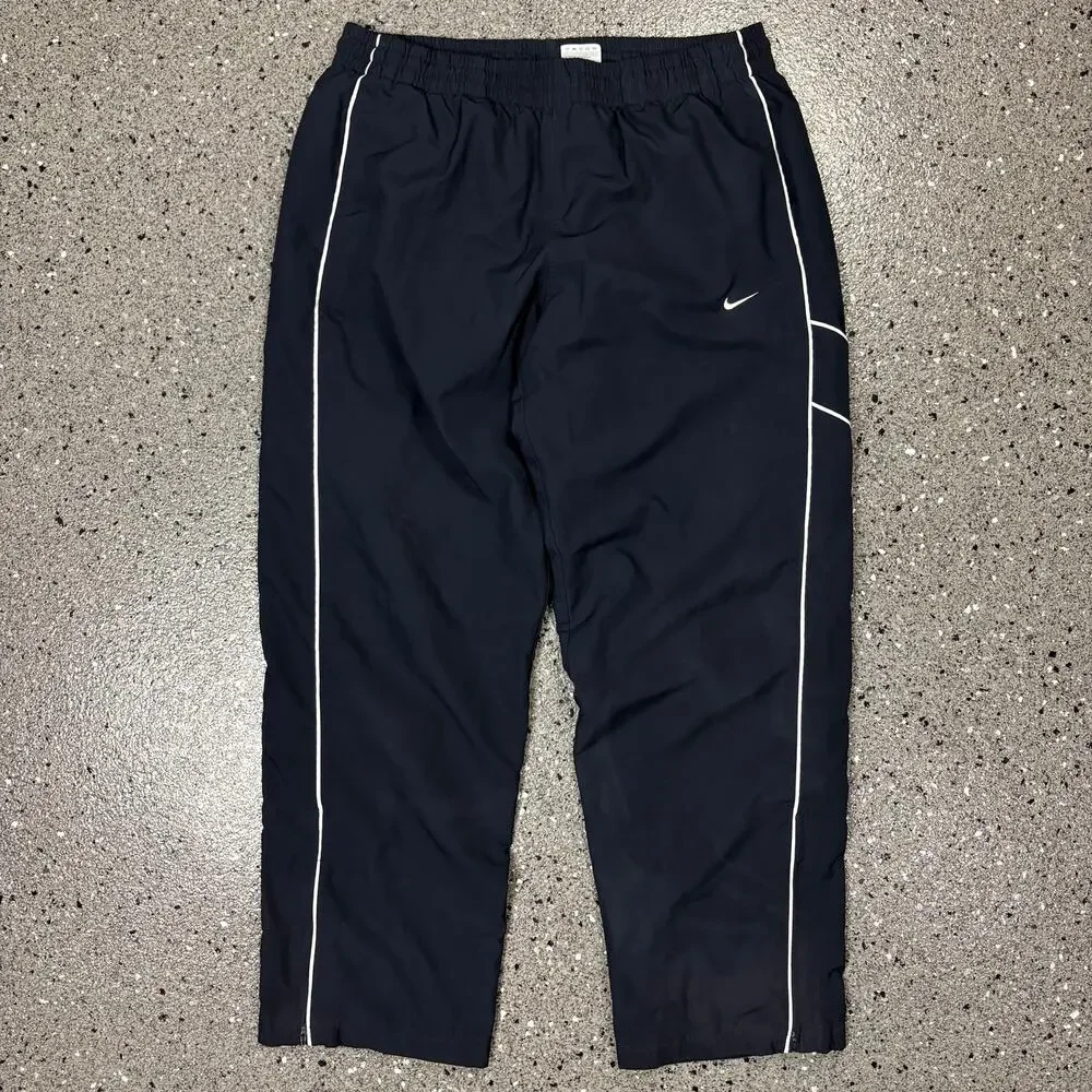 Vintage Y2k Nike Navy Blue Windbreaker Track Pants